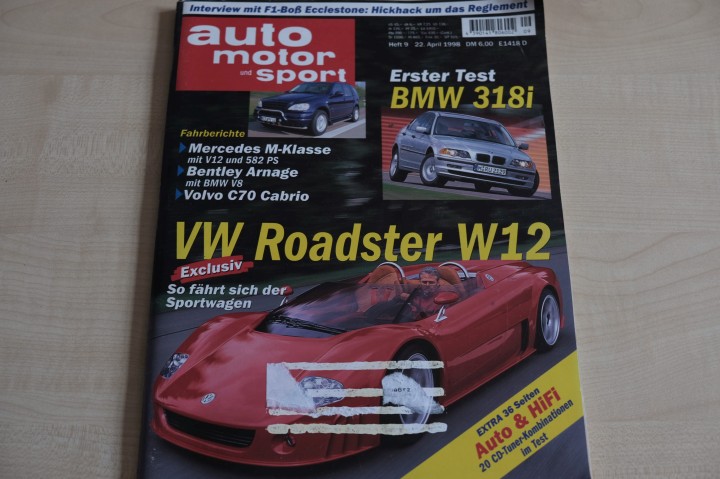 Deckblatt Auto Motor und Sport (09/1998)